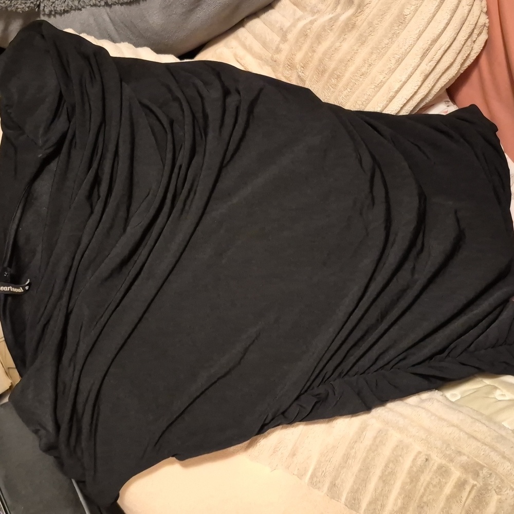 Heartsoul Black Satin Top